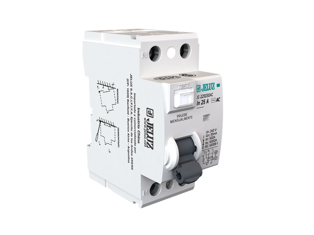 DISYUNTOR DIFERENCIAL 2X 25A 30mA JELUZ