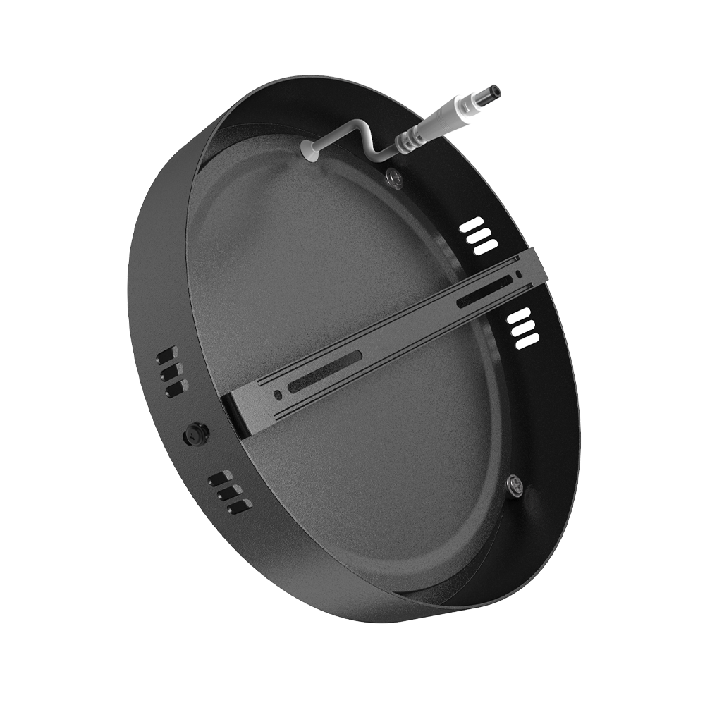 PLAFÓN LED CIRCULAR NEGRO 12W 3000K