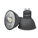 LAMPARA DICROICA LED 7W GU10 NEGRA 3000K