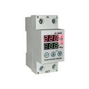 PROTECTOR DE TENSIÓN CONFIGURABLE CON VOLTÍMETRO Y AMPERÍMETRO, 63A MAX