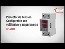 PROTECTOR DE TENSIÓN CONFIGURABLE CON VOLTÍMETRO Y AMPERÍMETRO, 63A MAX